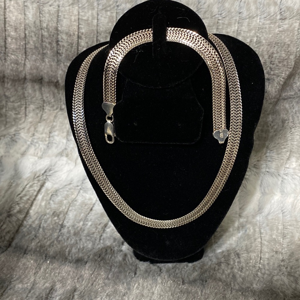 Sterling Silver Necklace and Bracelet Set